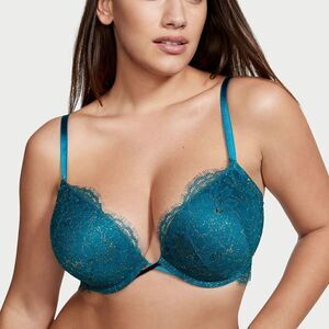 Victorias Secret Very Sexy Bombshell Add-2-Cups Lace Shimmer Push Up bra 34D